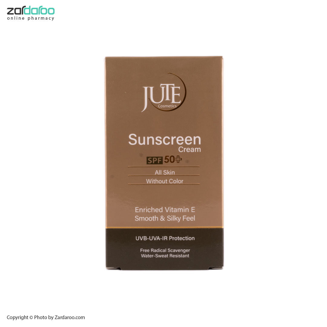 انواع ژوت کرم ضد آفتاب SPF50 بی رنگ انواع پوست ژوت Jute