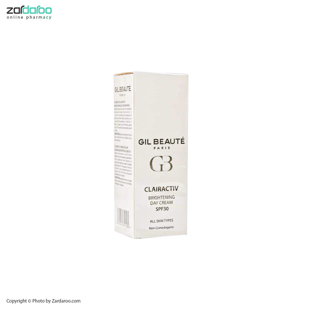 کرم روز روشن کننده صورت SPF30 کلراکتیو 40 میلی لیتر ژیل بوته Gil Beaute 4 کرم روز روشن کننده صورت SPF30 کلراکتیو 40 میلی لیتر ژیل بوته Gil Beaute