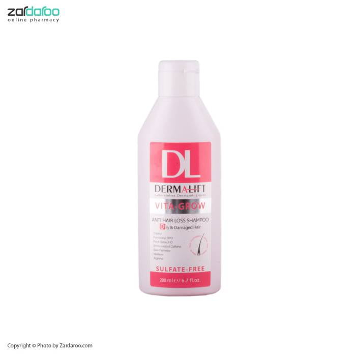 derma alift6 شامپو ویتا گرو تقویت کننده ویژه موهای خشک و آسیب دیده درمالیفت