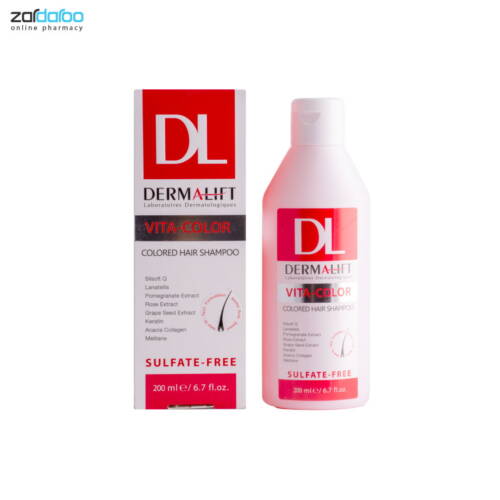 شامپو رنگ شده شامپو ویتا کالر ویژه موهای رنگ شده درمالیفت Dermalift