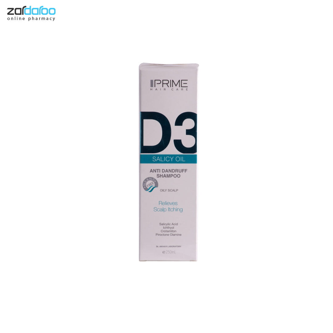 شامپو ضد شوره D3 مناسب پوست سر چرب پریم Prime 4 شامپو ضد شوره D3 مناسب پوست سر چرب پریم Prime