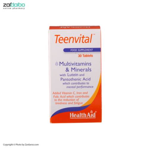 TEENVITAL قرص مولتی ویتامین و مینرال کودکان و نوجوانان 30 عددی تین ویتال هلث اید