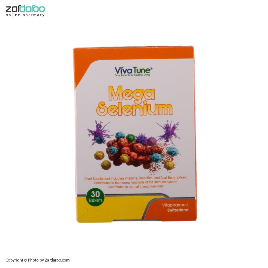 mega selenium قرص مکمل غذایی 30 عددی مگا سلنیوم ویوا تیون Viva Tune
