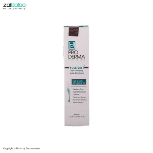 proderma ژل تقویت کننده و ضد ریزش سکه ای مو و ابرو پرودرما ProDerma