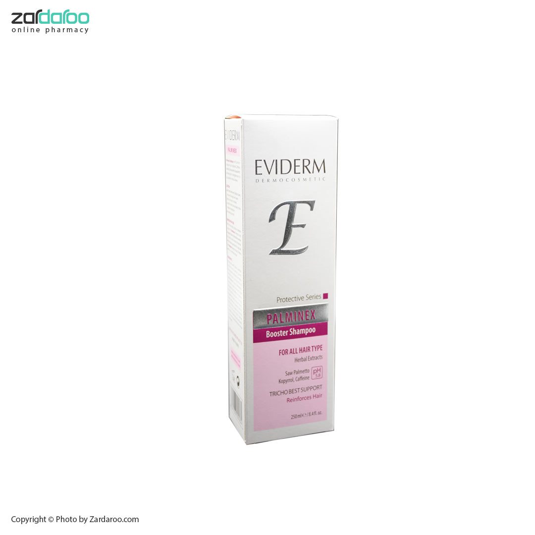 2891 شامپو تقویت کننده مناسب انواع مو پالمینکس اویدرم Eviderm