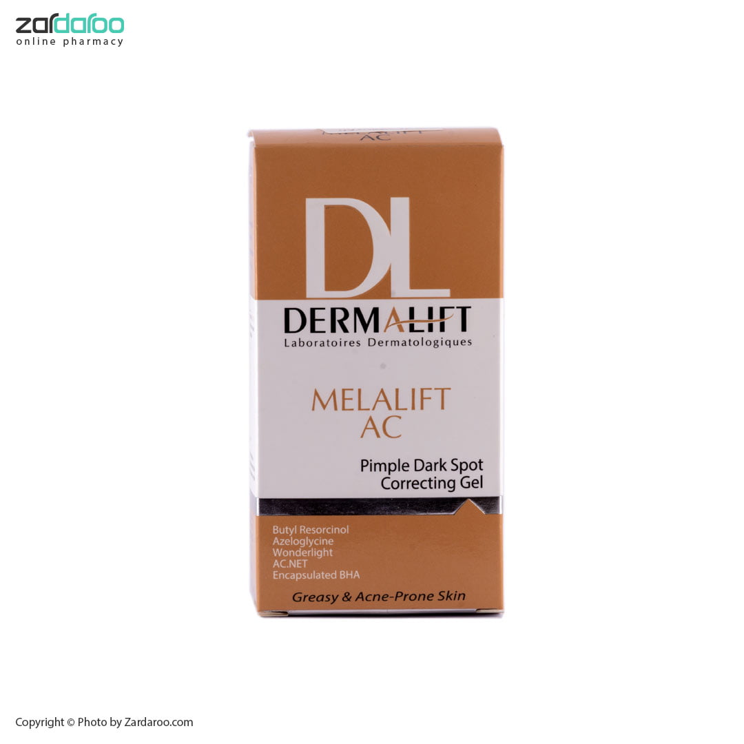 dermalift melalift ac ژل روشن کننده مناسب پوست چرب و آکنه ای ملالیفت ای سی درمالیفت Dermalift
