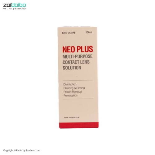 neo plus محلول شستشوی لنز همراه با جا لنزی نئو پلاس نئو ویژن