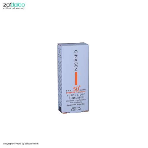 4200 کرم ضد آفتاب SPF50 بدون رنگ مناسب پوست چرب و مختلط ژیناژن