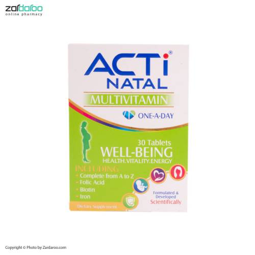 acti natal قرص 30 عددی مولتی ویتامین مینرال مخصوص دوران بارداری و شیردهی اکتی ناتال