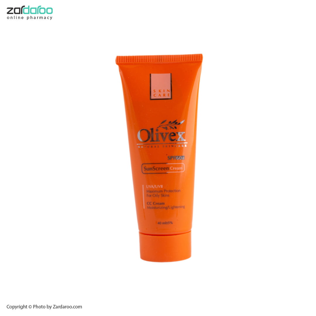 سی سی کرم و ضد آفتاب SPF60 پوست چرب الیوکس Olivex 5 سی سی کرم و ضد آفتاب SPF60 پوست چرب الیوکس Olivex - Image 2