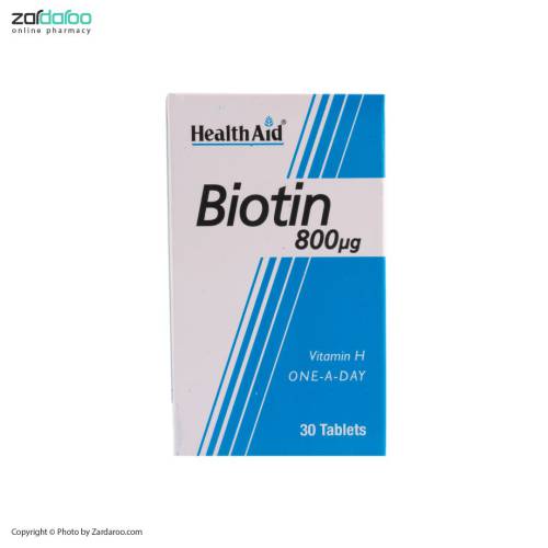 biotin قرص بیوتین 800 میکروگرم هلث اید