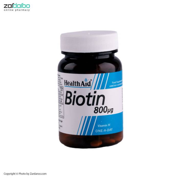biotin2 قرص بیوتین 800 میکروگرم هلث اید