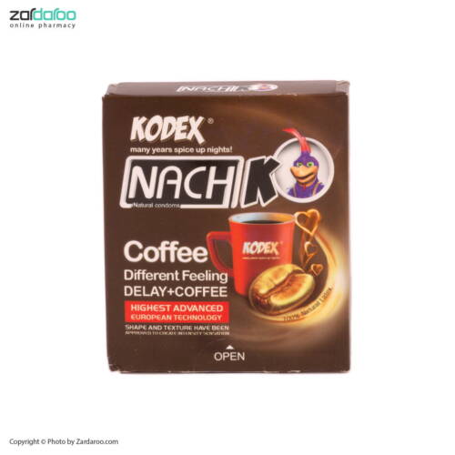nach cofee کاندوم کدکس ناچ 3 تایی مدل Coffee