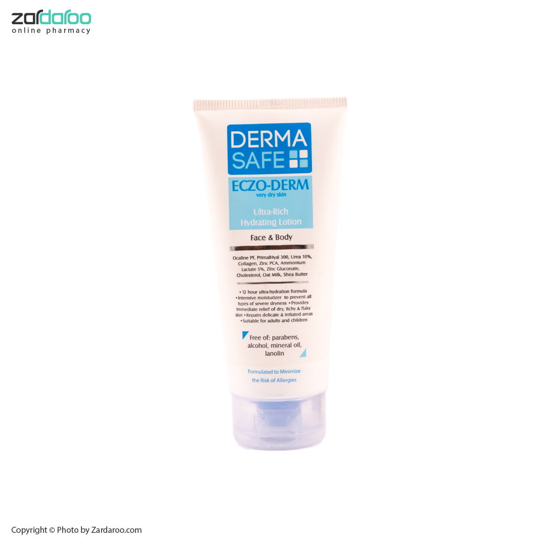 لوسیون مرطوب کننده 10% اوره صورت و بدن پوست بسیار خشک اگزودرم درماسیف Derma Safe 4 درماسیف