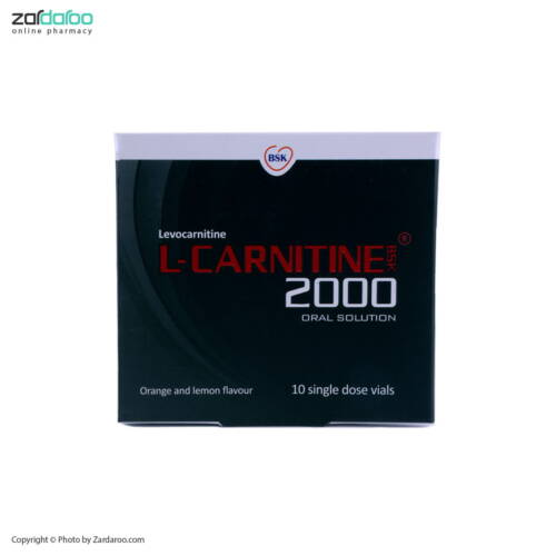 aaaaaaaaa ویال محلول خوراکی 10 عددی ال کارنیتین 2000 بی اس کی