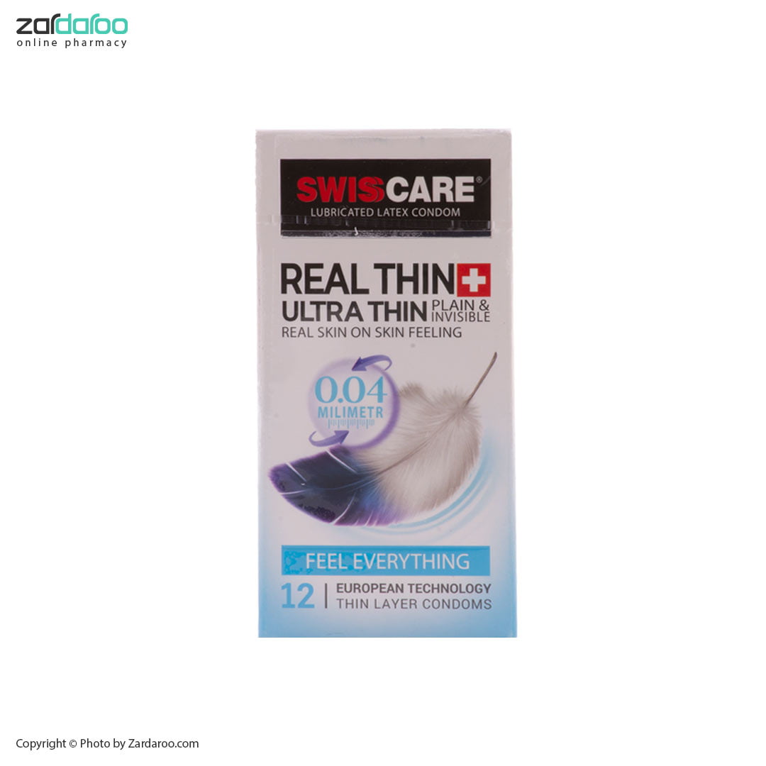 c pic 1 کاندوم بسیار نازک 12 عددی مدل Real Thin Ultra Thin سوئیس کر