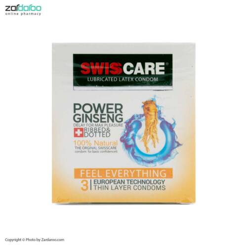cccccccccccccc کاندوم تاخیری و خاردار 3 عددی مدل Power Ginseng سوئیس کر