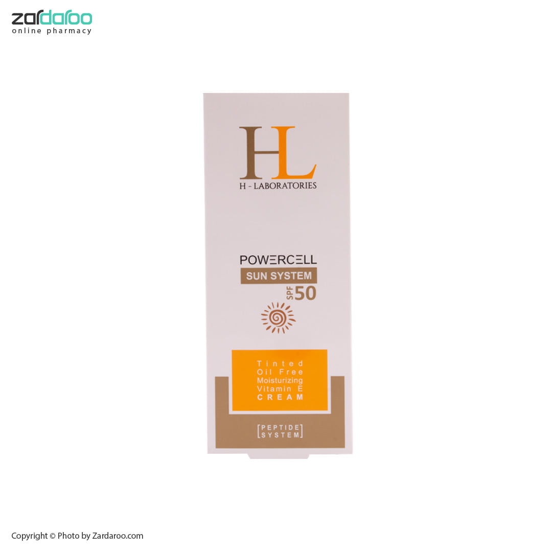 کرم ضد آفتاب SPF50 رنگی فاقد چربی انواع پوست پاورسل اچ ال 4 کرم ضد آفتاب SPF50 رنگی فاقد چربی انواع پوست پاورسل اچ ال