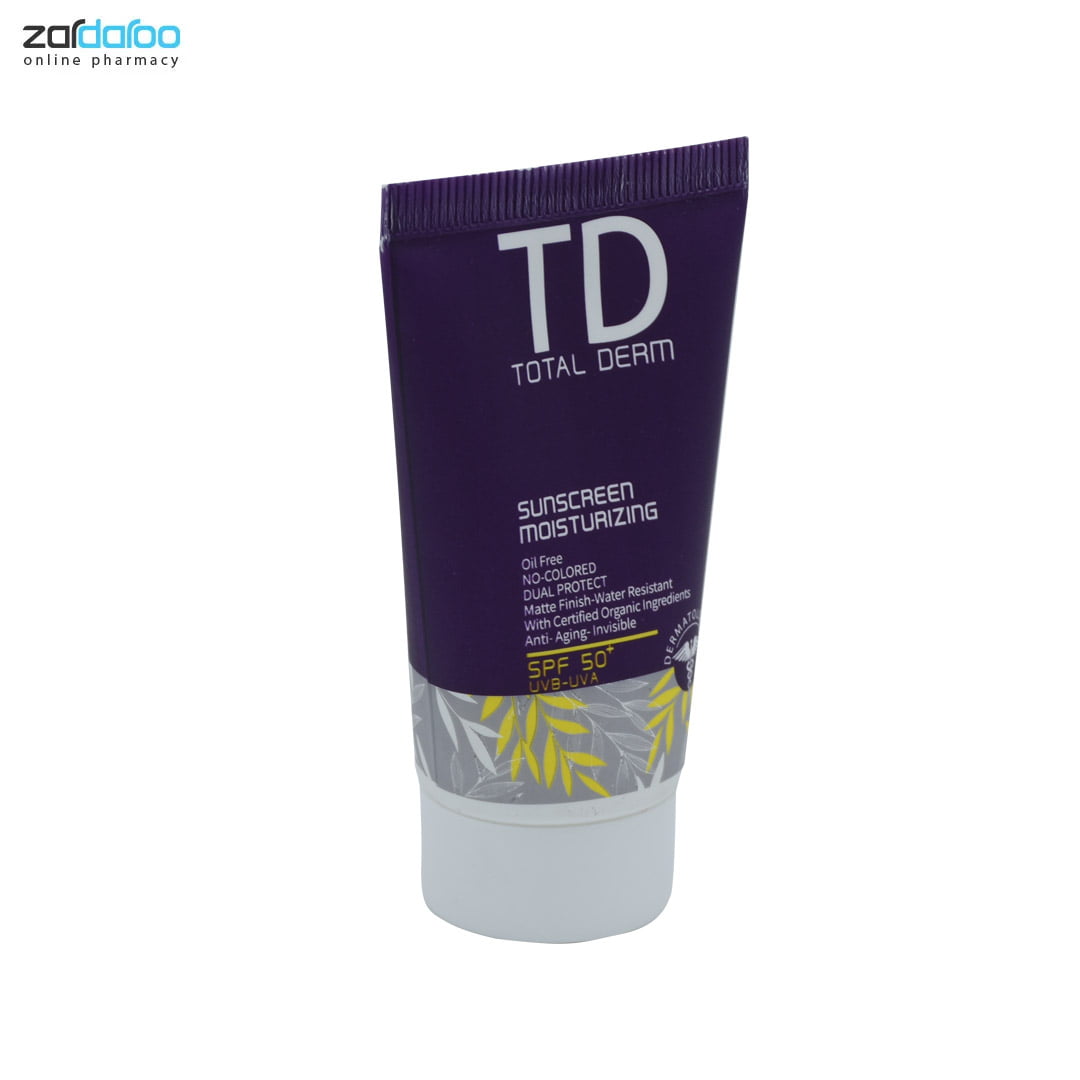 کرم ضد آفتابSPF50 فاقد چربی بی رنگ توتال درم 5 کرم ضد آفتابSPF50 فاقد چربی بی رنگ توتال درم - تصویر 2