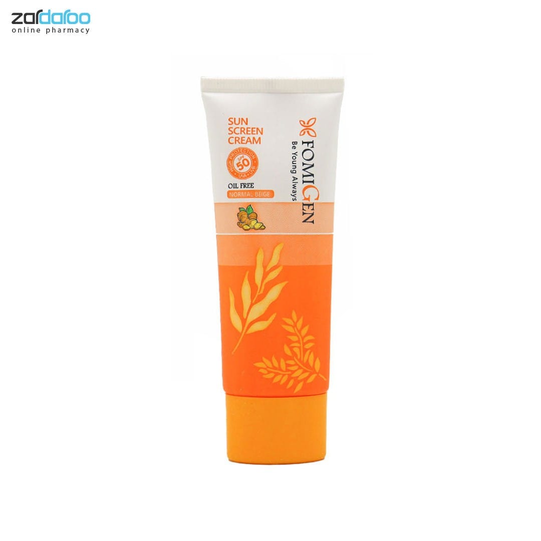 کرم ضد آفتاب SPF 50 رنگی فاقد چربی فومیژن Fomigen 6 کرم ضد آفتاب SPF 50 رنگی فاقد چربی فومیژن Fomigen - Image 2