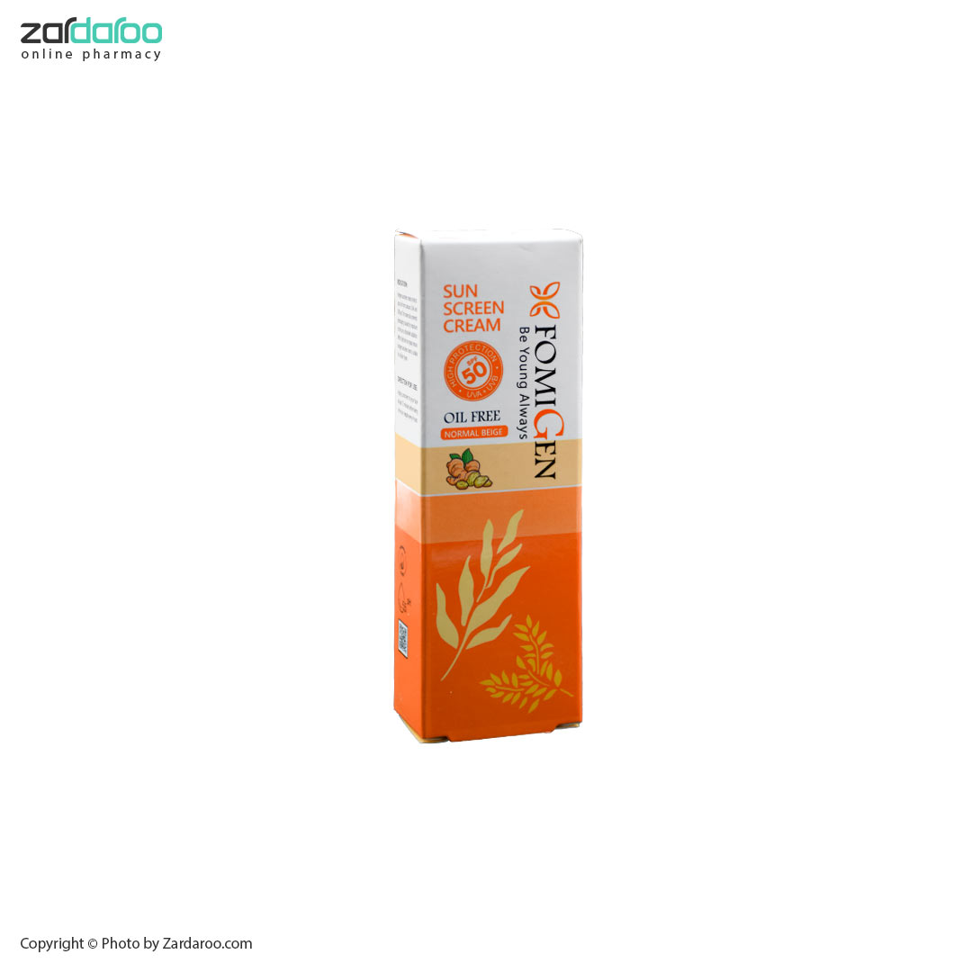 کرم ضد آفتاب SPF 50 رنگی فاقد چربی فومیژن Fomigen 7 فومیژن
