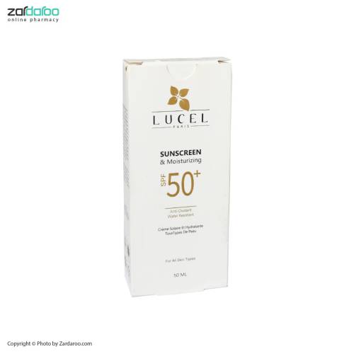 571 کرم ضد آفتاب فاقد رنگ SPF 50 مناسب انواع پوست لوسل Lucel