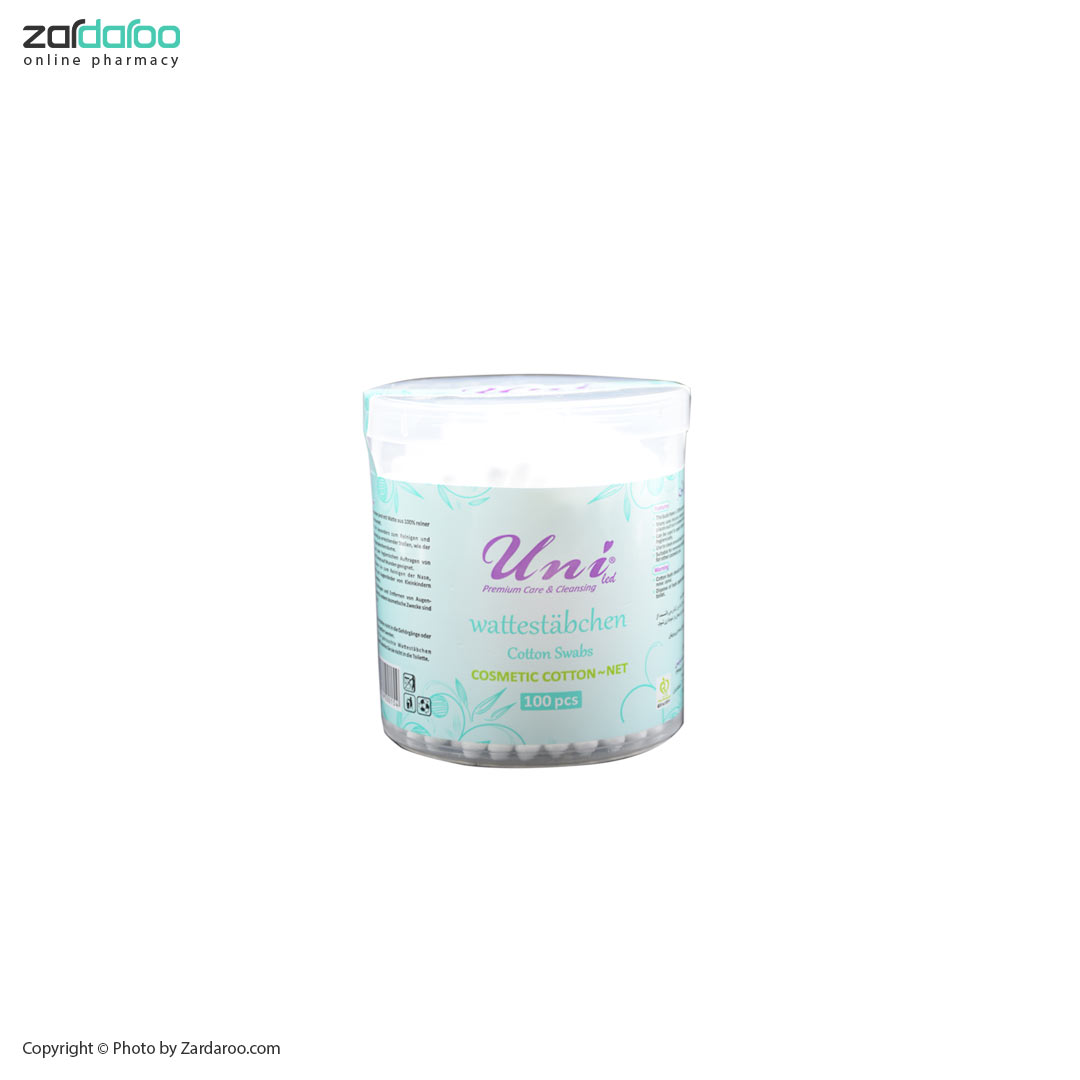 گوش پاک کن بسته 100 عددی یونی لد Uniled 4 گوش پاک کن بسته 100 عددی یونی لد Uniled