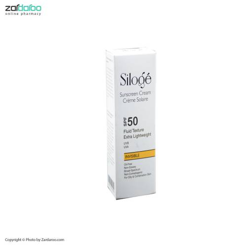 2243 فلوئید ضد آفتاب بی رنگ spf 50 مناسب پوست چرب و مختلط سیلوژه Siloge