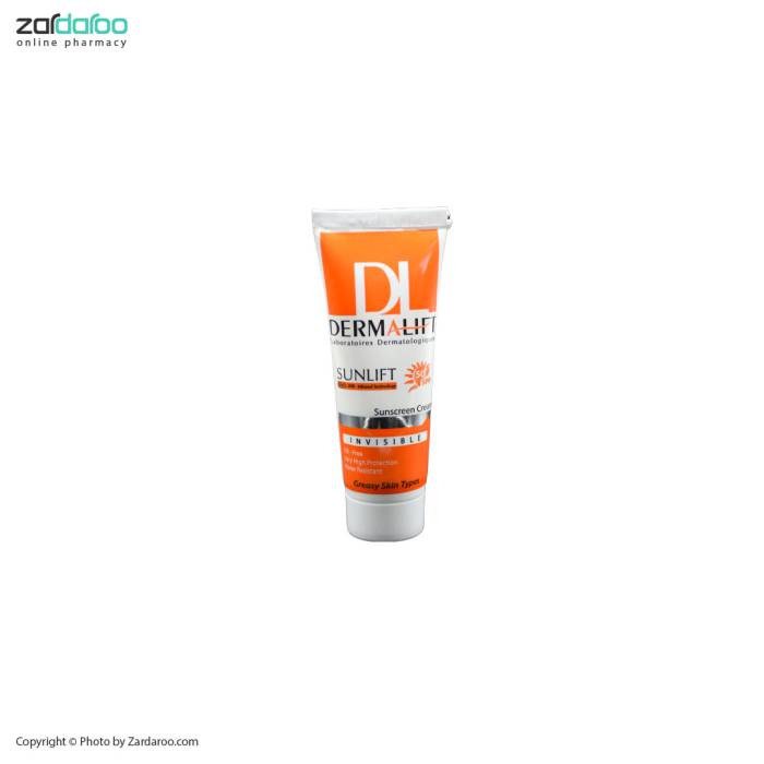 2332 کرم ضد آفتاب بی رنگ مناسب پوست های چرب SPF 50 درمالیفت Dermalift