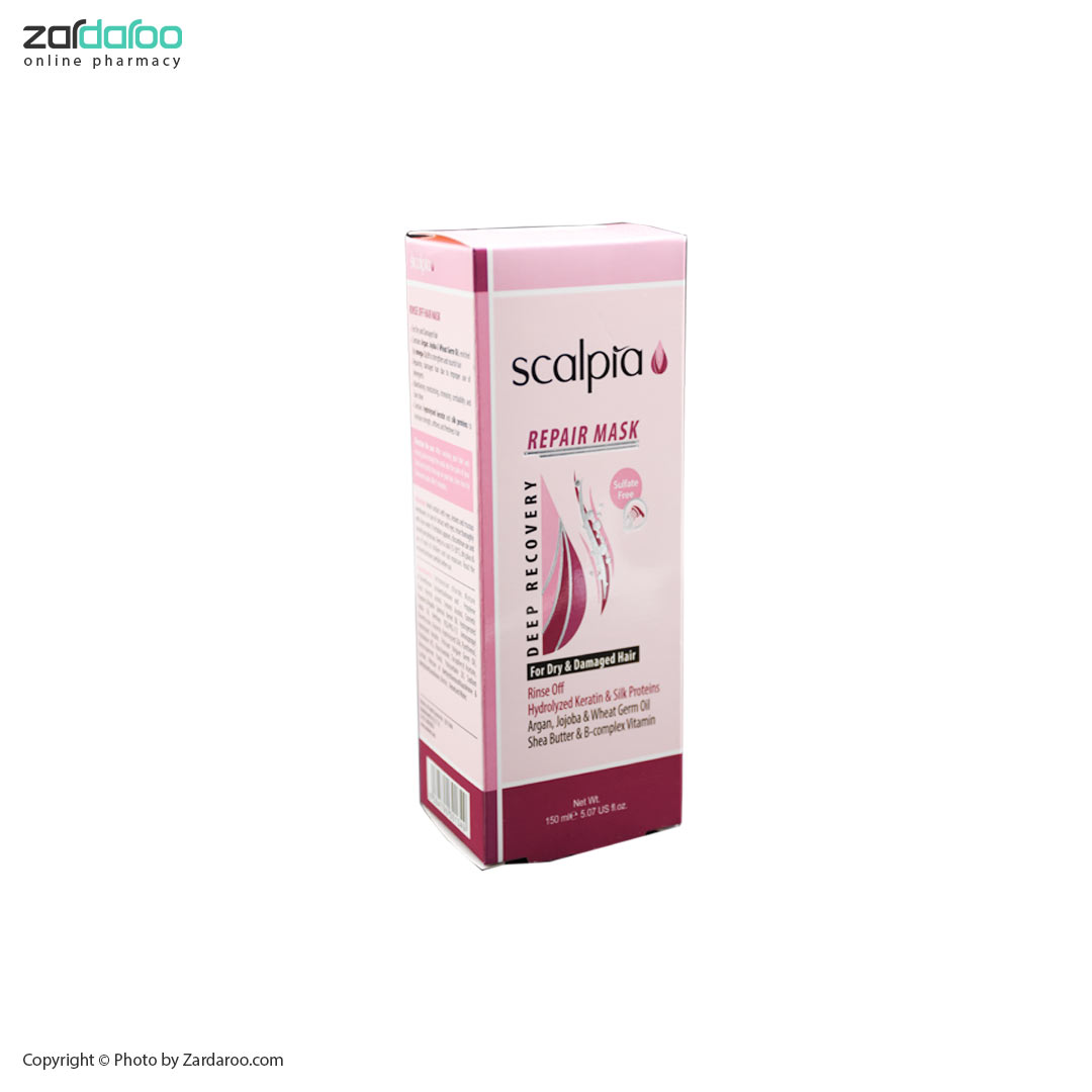 ماسک با آبکشی موهای خشک و آسیب دیده اسکالپیا Scalpia 4 اسکالپیا