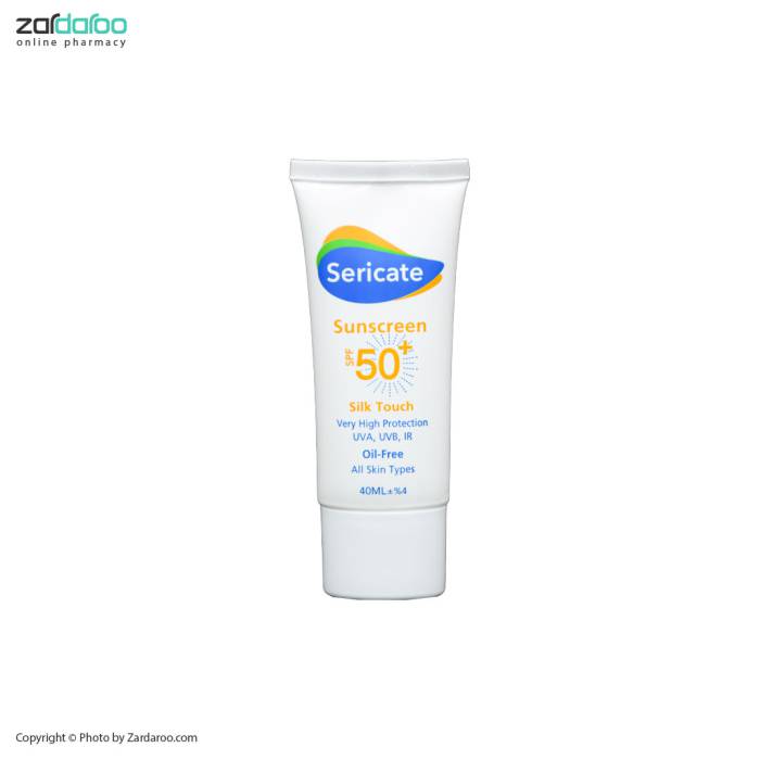 3748 کرم ضد آفتاب SPF50 سیلک تاچ مناسب انواع پوست سری کیت Sericate