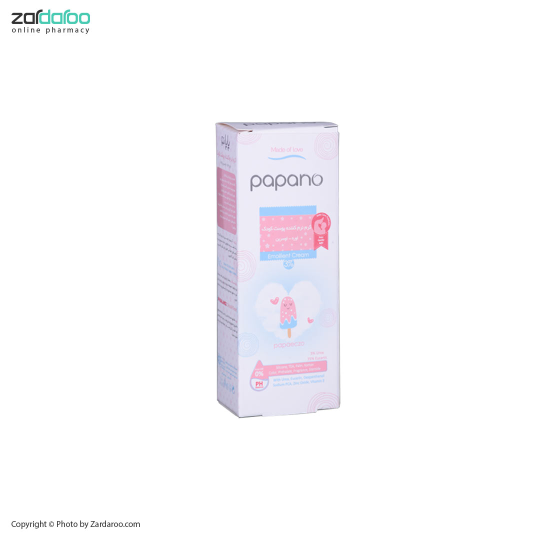 کرم نرم کننده پوست کودک حاوی اوره و اوسرین پاپانو Papano 10 کرم نرم کننده پوست کودک حاوی اوره و اوسرین پاپانو Papano