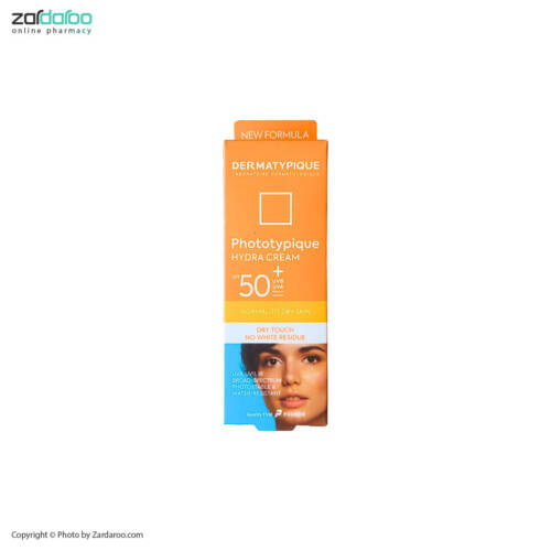 درماتیپیک خشک کرم ضد آفتاب spf50 بی رنگ مناسب پوست خشک درماتیپیک Dermatypique