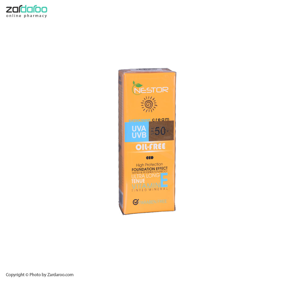 کرم ضد آفتاب رنگی 01 مدل Oil free حاوی ویتامین E نستور Nestor 4 کرم ضد آفتاب رنگی 01 مدل Oil free حاوی ویتامین E نستور Nestor