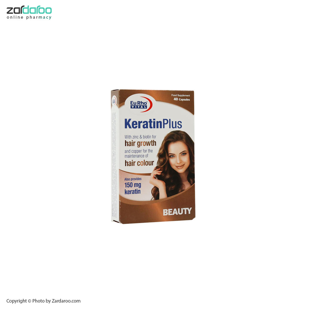 کپسول ژلاتینی نرم 40عددی کراتین پلاس یوروویتال Eurho vital 13 کپسول ژلاتینی نرم 40عددی کراتین پلاس یوروویتال Eurho vital