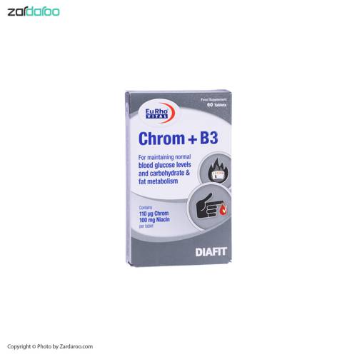 کروم قرص کروم و ویتامین B3 یوروویتال Eurho Vital