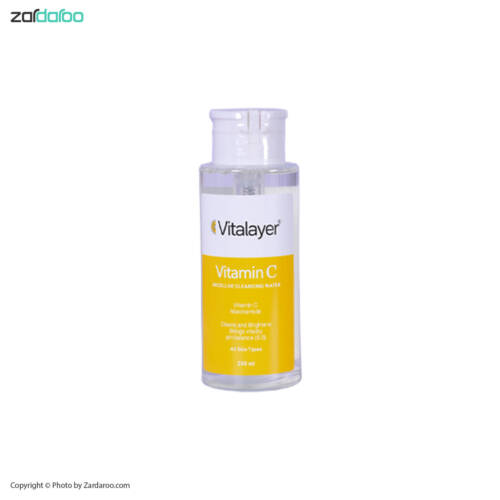 9 2 میسلار واتر پاک کننده آرایش انواع پوست حاوی ویتامین C ویتالیر Vitalayer