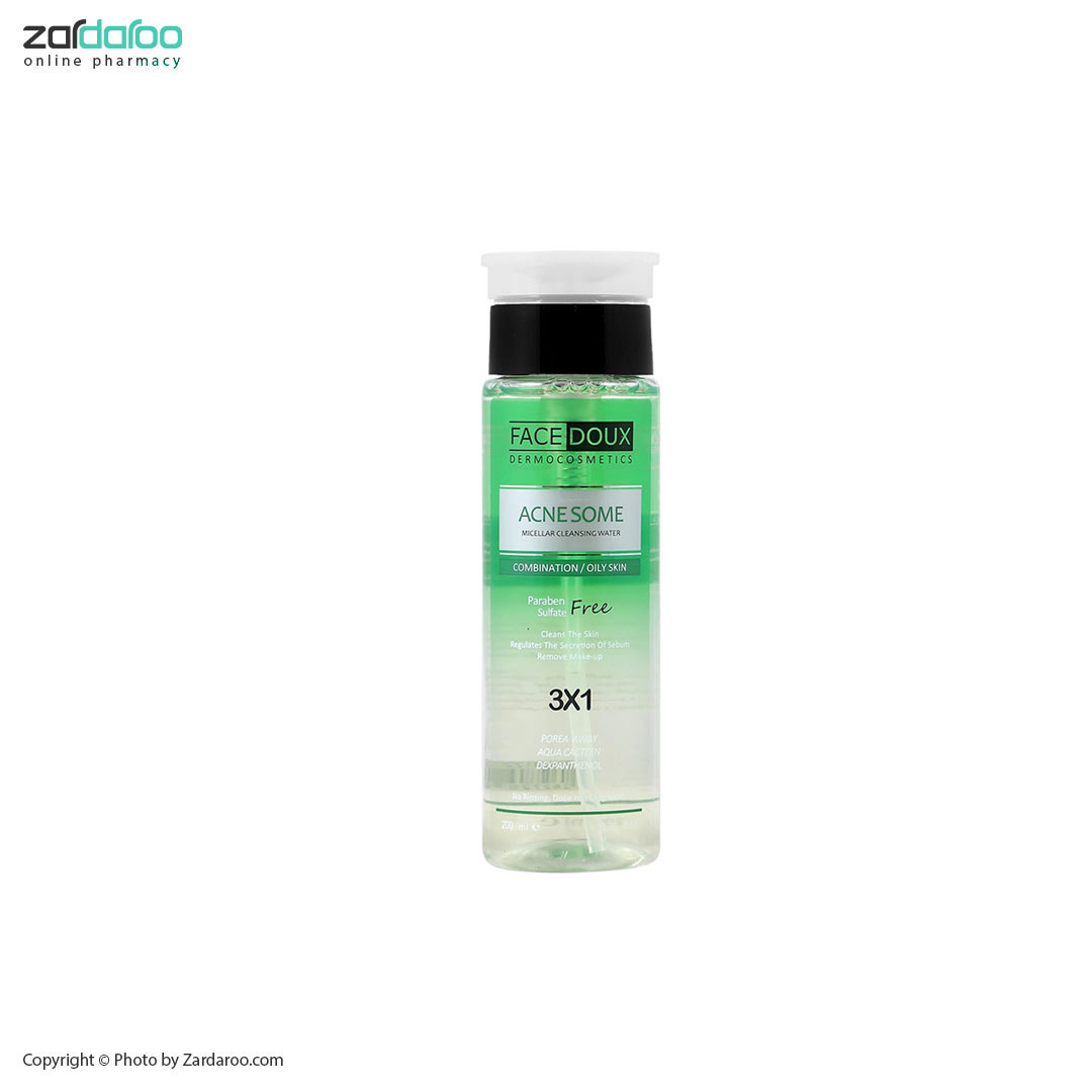 محلول پاک کننده آرایش مناسب پوست چرب فیس دوکس Face Doux 4 محلول پاک کننده آرایش مناسب پوست چرب فیس دوکس Face Doux