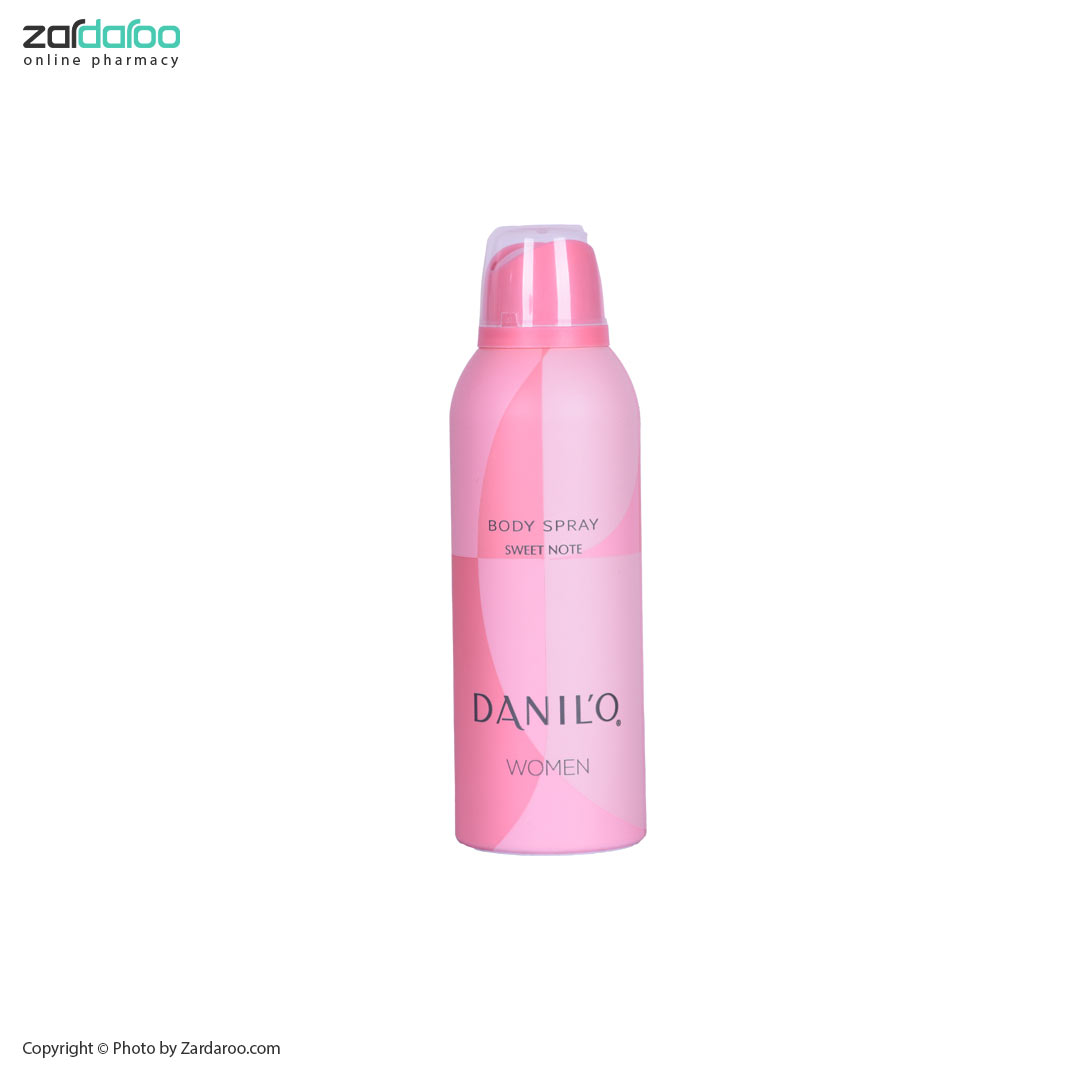 اسپری خوشبو کننده بدن زنانه 200ML با رایحه Sweet note دنیلو Danilo 4 اسپری خوشبو کننده بدن زنانه 200ML با رایحه Sweet note دنیلو Danilo