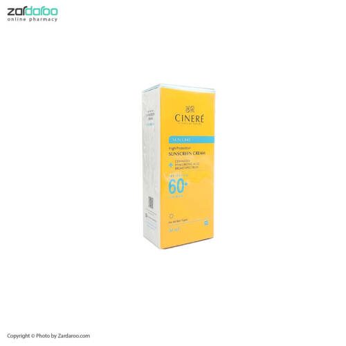 666 کرم ضد آفتاب بی رنگ SPF60 انواع پوست سینره Cinere