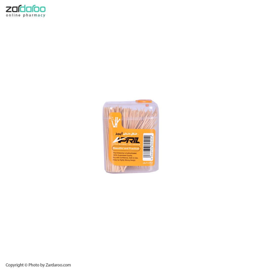 خلال دندان بسته 250 عددی آپریز apriz 4 خلال دندان بسته 250 عددی آپریز apriz