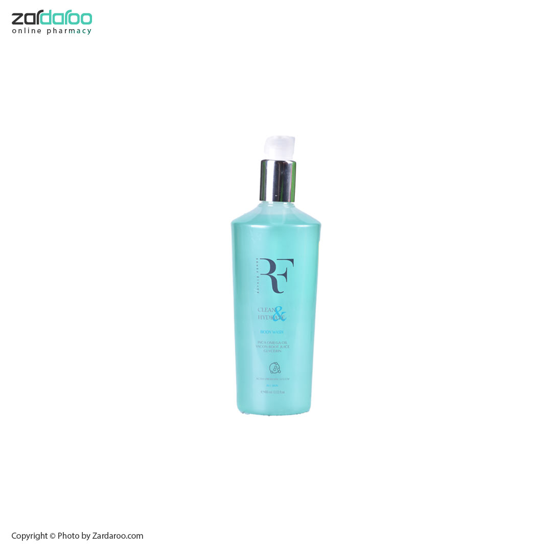 ژل شستشو بدن روزانه هیدراته انواع پوست آر اف RF 4 ژل شستشو بدن روزانه هیدراته انواع پوست آر اف RF