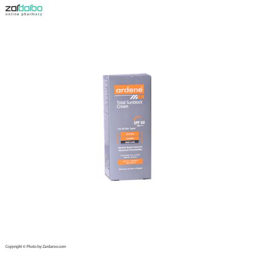 ضد افتاب اقایان کرم ضد آفتاب آقایان SPF50 مدل Oil Free آردن Ardene