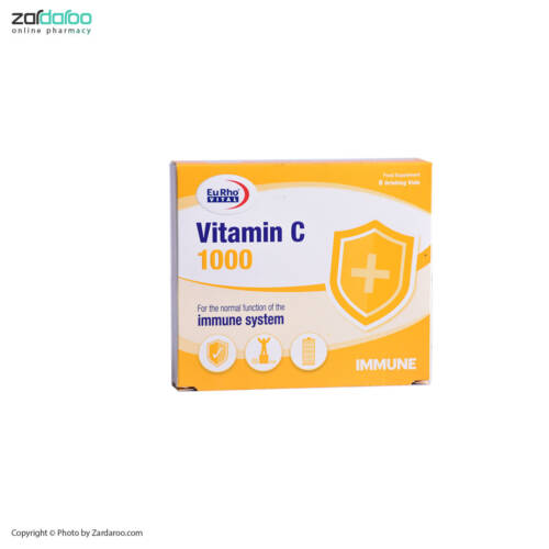 zardaroo product pic 2 ویال 6 عددی ویتامین ث 1000 یوروویتال Eurhovital