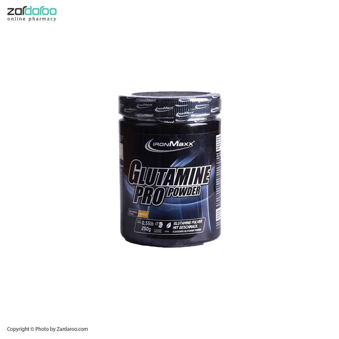 پودر گلوتامین پرو 250 گرمی با طعم انبه آیرون مکس Iron Max 11 پودر گلوتامین پرو 250 گرمی با طعم انبه آیرون مکس Iron Max