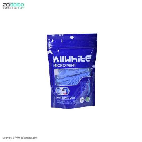 65 1 نخ دندان مدل micro mint بسته 70 عددی آل وایت Allwhite