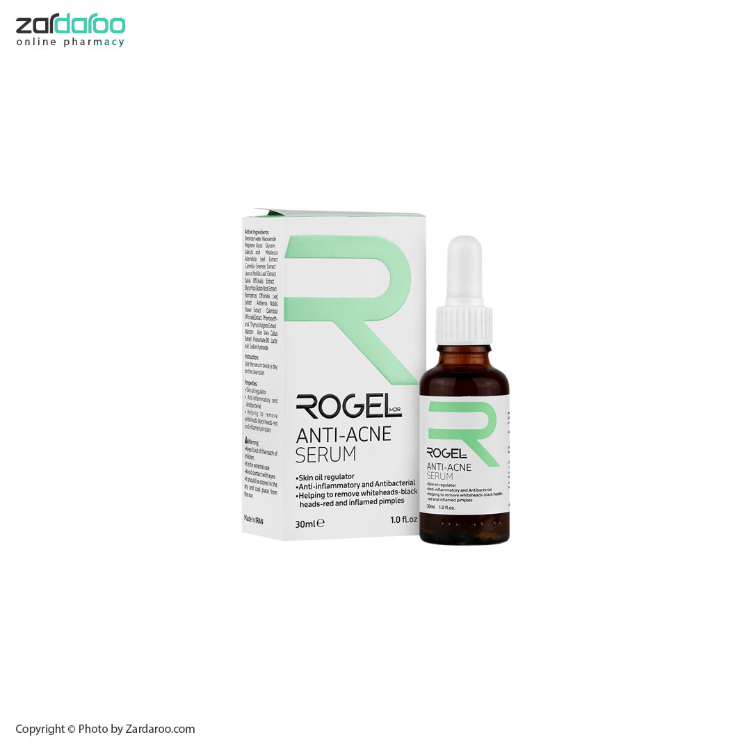 سرم آنتی آکنه روژل 30 میلی لیتر روژل Rogel 4 سرم آنتی آکنه روژل 30 میلی لیتر روژل Rogel