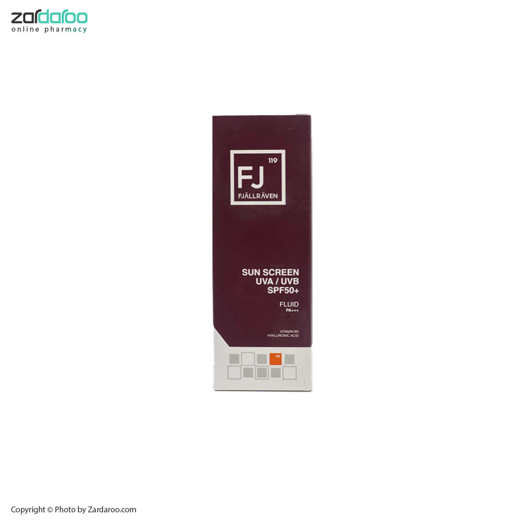 سبسب کرم ضد آفتاب بی رنگ SPF50 جالراون انواع پوست 50 میل اف FJ