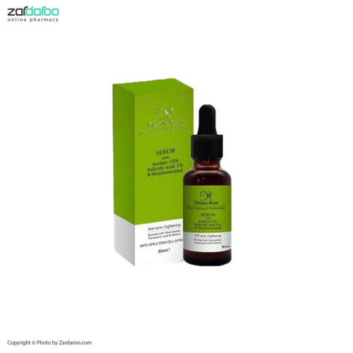 58 سرم آنتی آکنه و روشن کننده آزلائیک اسید 15% و سالیسیلیک 1% 30 میل دریم رز Dream Rose