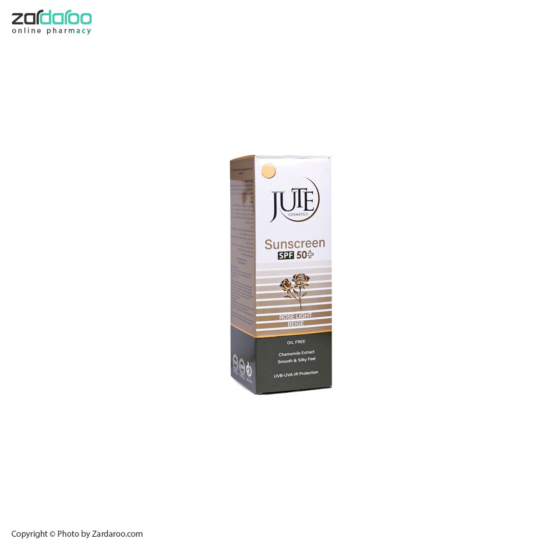 کرم ضد آفتاب spf50 پوست چرب بژ خیلی روشن ژوت Jute 4 کرم ضد آفتاب spf50 پوست چرب بژ خیلی روشن ژوت Jute
